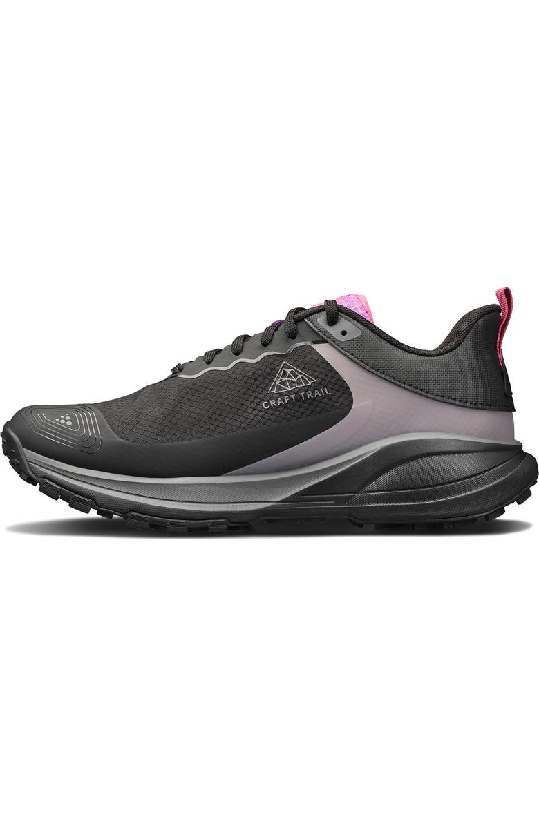 Craft Pure Trail X Running Shoe, Alternate, color, Black
