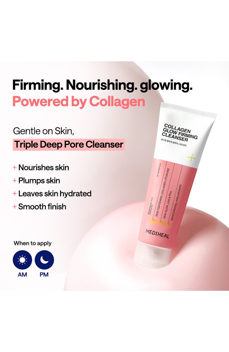 MEDIHEAL Collagen Glow Firming Cleanser, Alternate, color, Pink