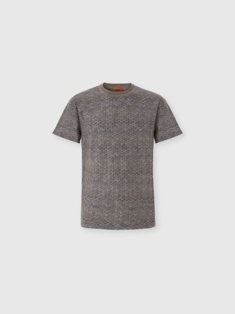 Cashmere And Viscose Knit Crewneck T-shirt