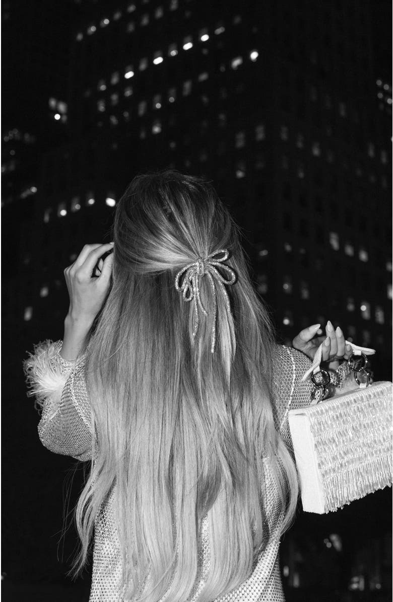 Untamed Petals Park Avenue Bow, Alternate, color, Silver