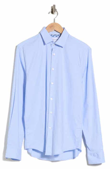 Micro Geo Print Button-Up Shirt