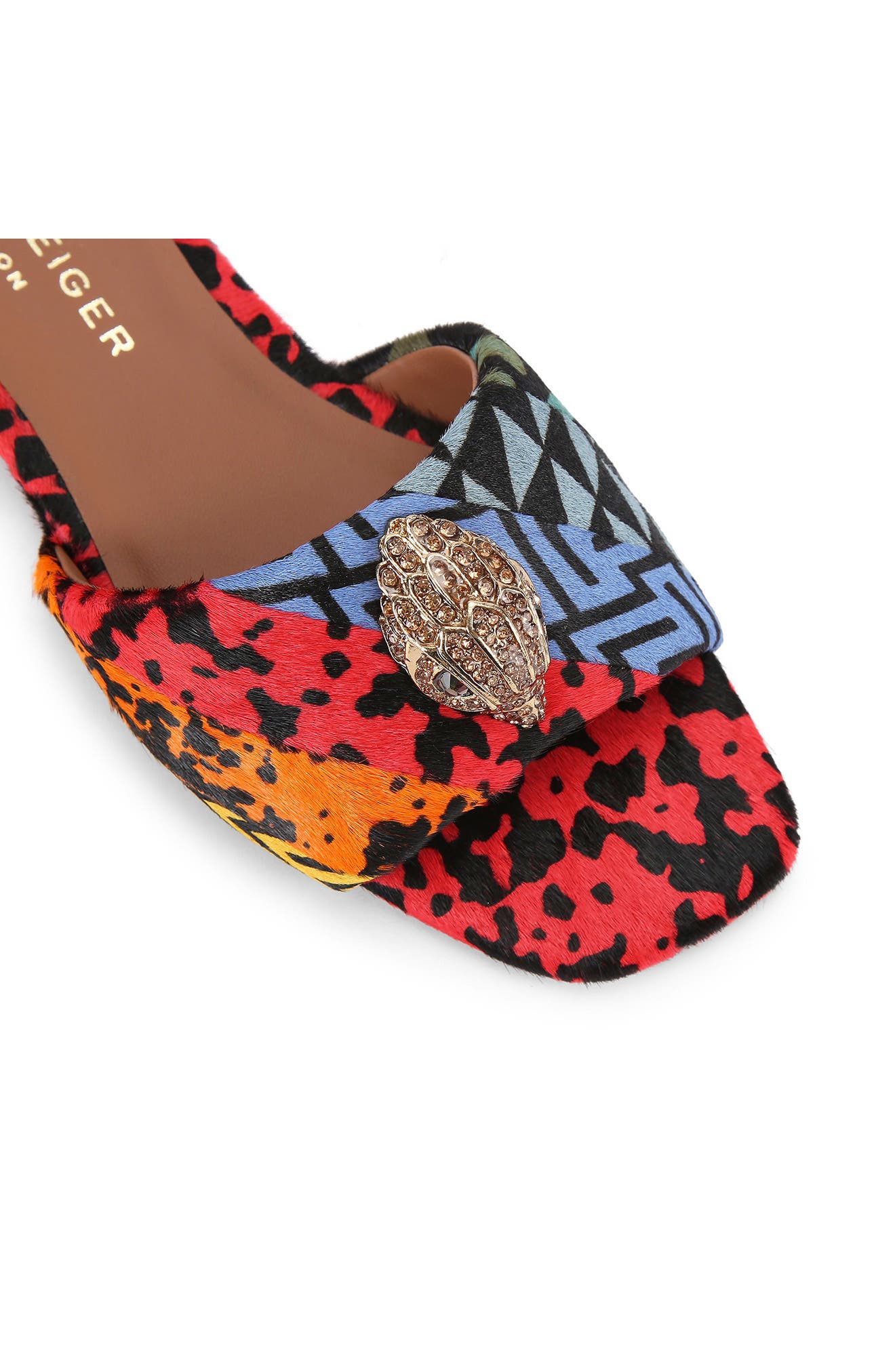 Kurt Geiger London Kensington Genuine Calf Hair Slide Sandal, Alternate, color, 