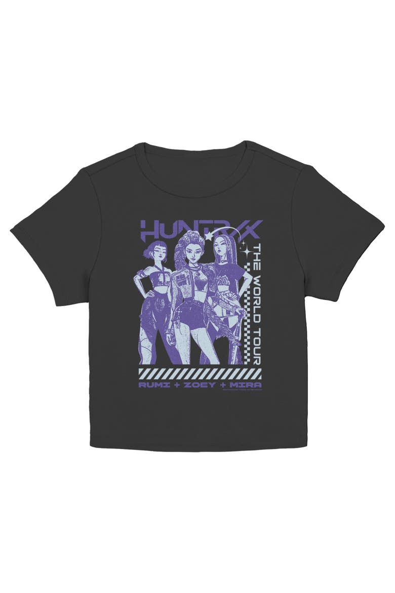 Junior's KPop Demon Hunters Rumi Zoey Mira Superstars Tour  Graphic T-Shirt, Main, color, Black
