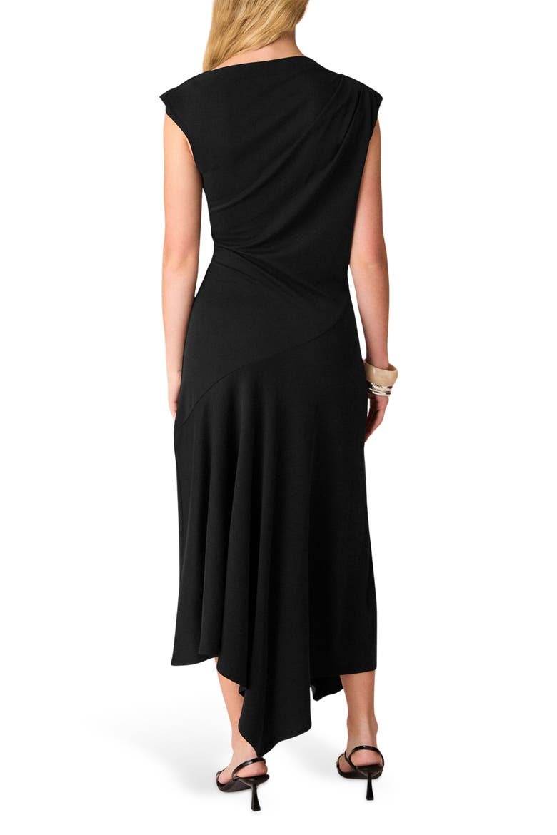 Asymmetric Sleeveless Dress, Alternate, color, BLACK