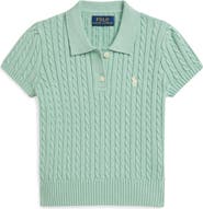 Polo Ralph Lauren Kids' Cabled Cotton Polo Sweater