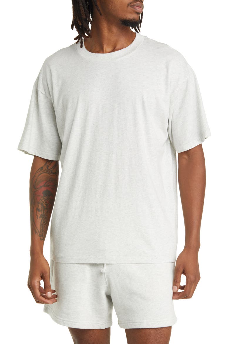 Core Oversize Organic Cotton Jersey T-Shirt, Main, color, ASH GREY