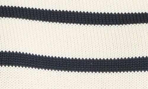 Vineyard Vines Stripe Roll Neck Cotton Sweater In Caley Stripe Marsh
