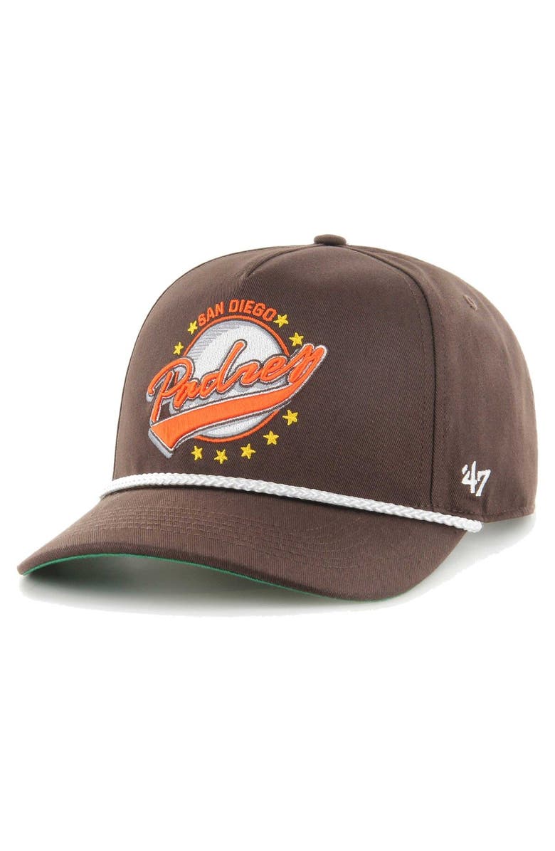 '47 Men's '47 Brown San Diego Padres Wax Pack Collection Premier Hitch Adjustable Hat, Main, color, 