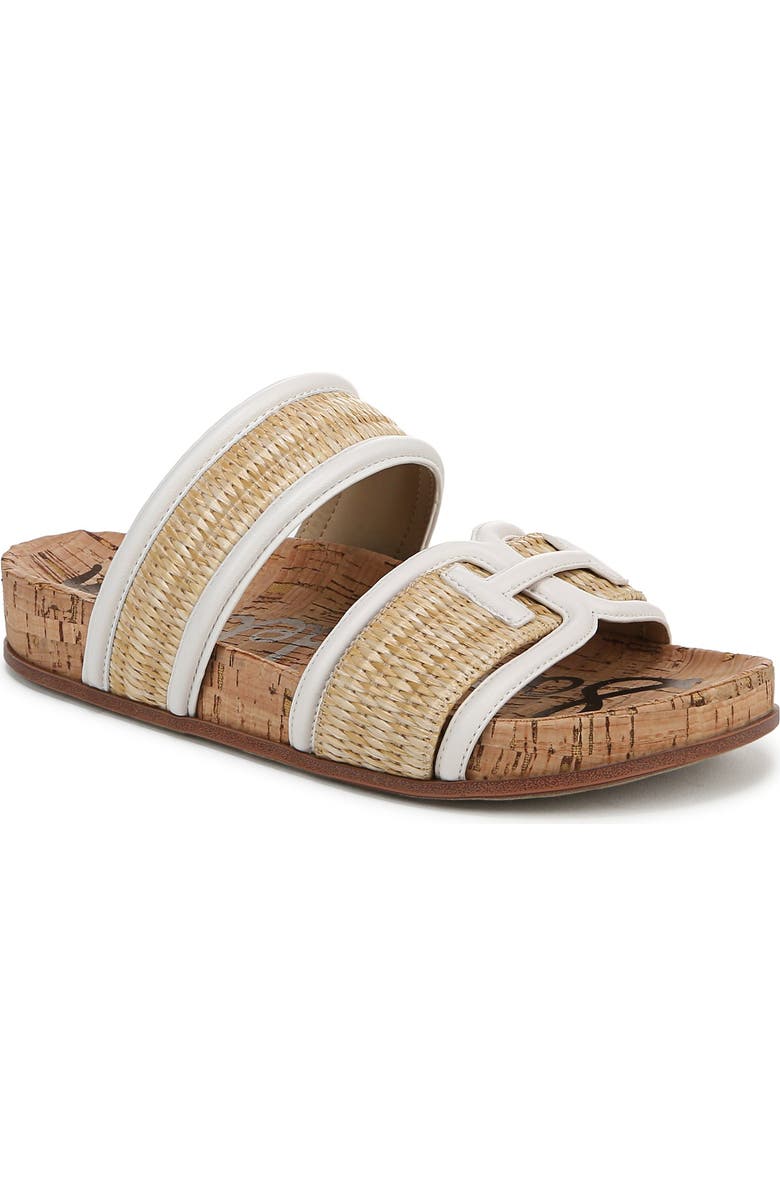 Sam Edelman Rowan Platform Slide Sandal, Main, color, Dark Natural/ Bright White