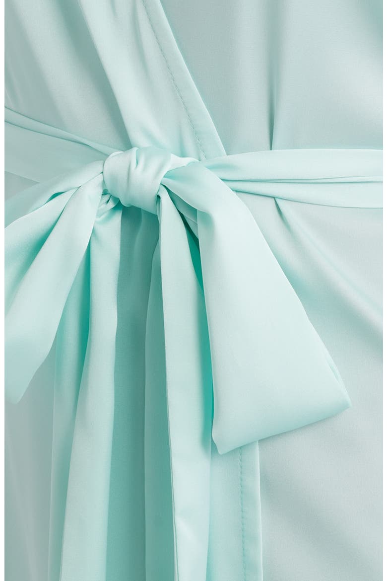 Get Ready with Me Satin Robe, Alternate, color, TEAL FAIR