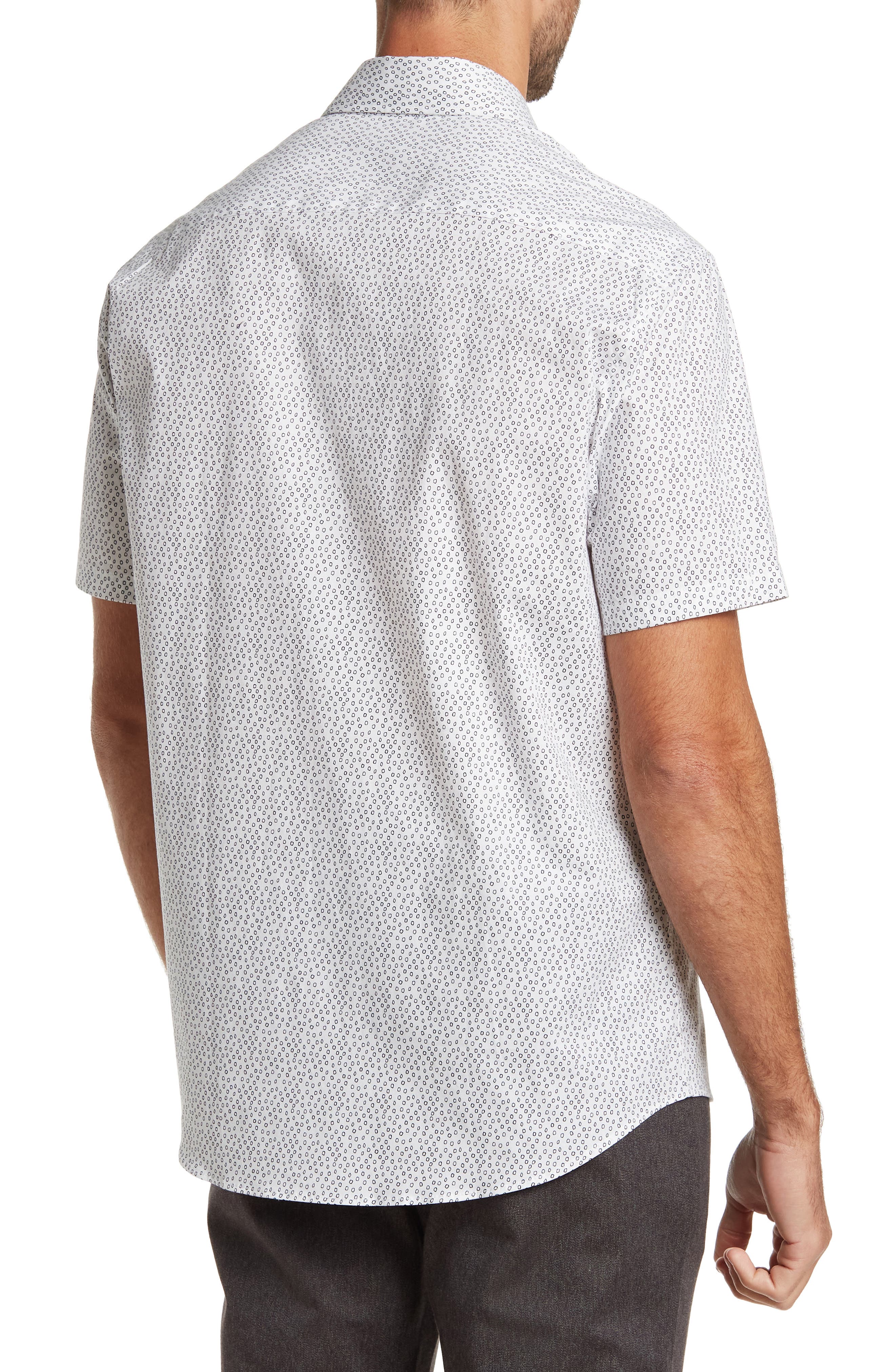 Michael Kors Circle Print Short Sleeve Slim Fit Shirt (Men) | Nordstromrack