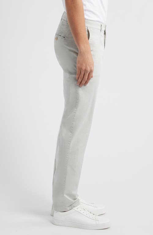 Brax Fabio Micropattern Flat Front Cotton Blend Pants In Sand
