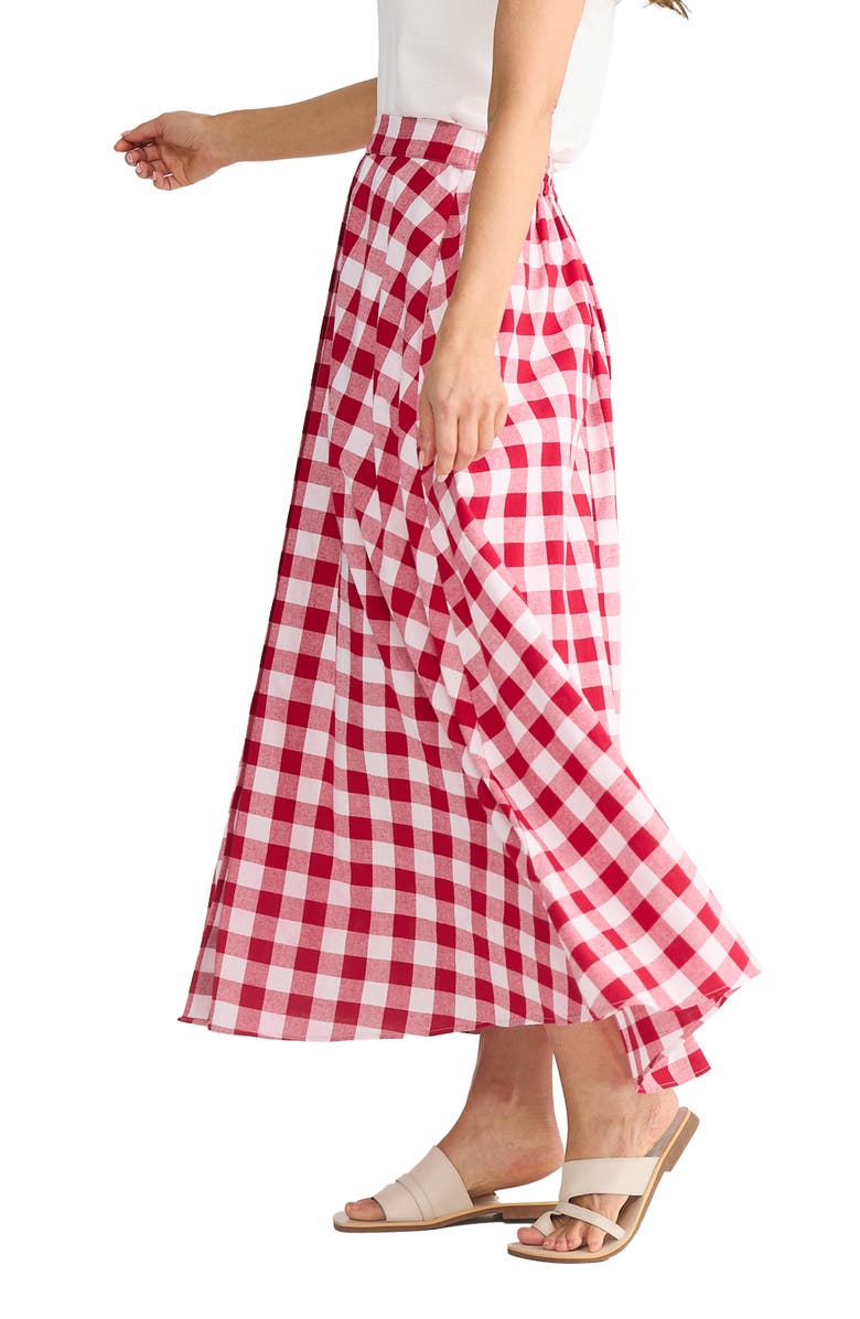 Brave+True Lucy Check Maxi Skirt, Alternate, color, Red Gingham