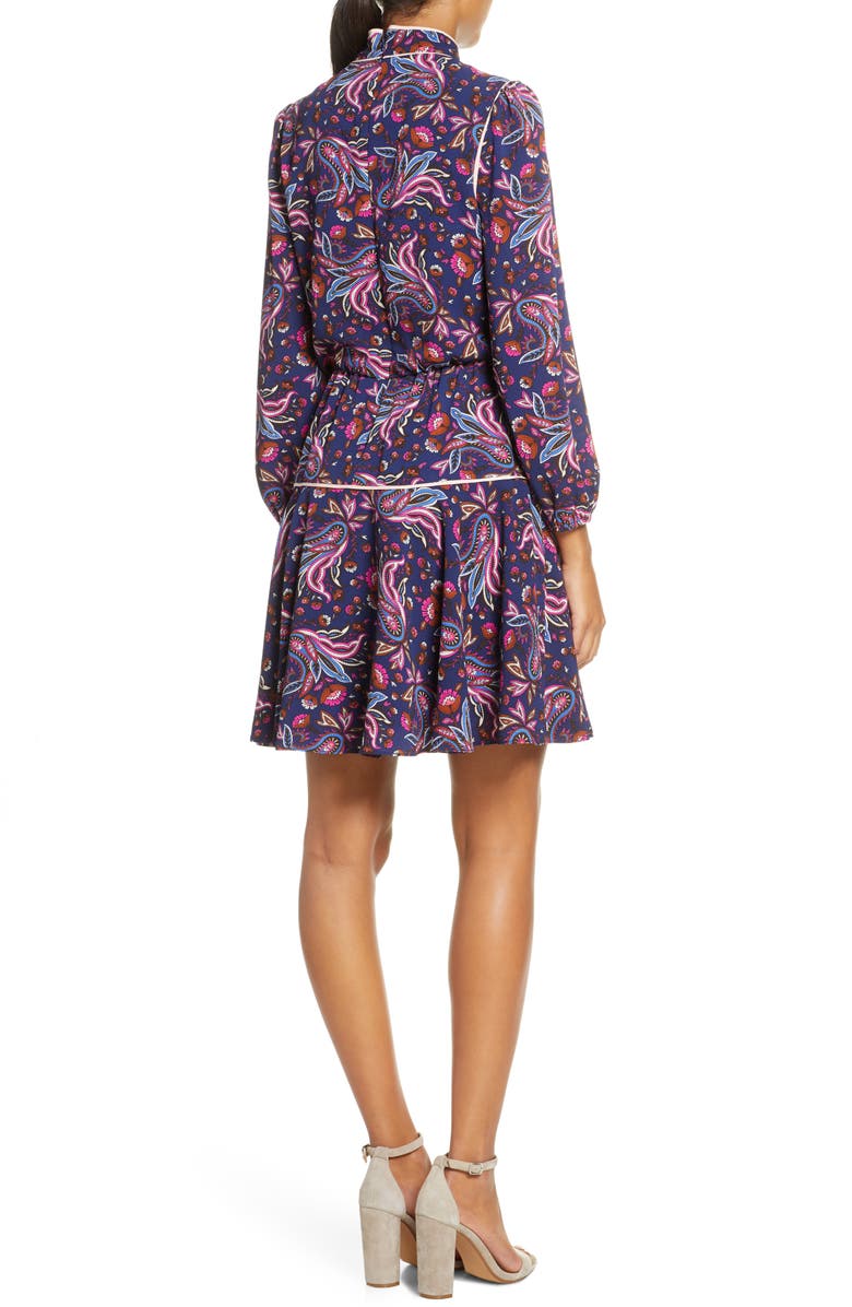 Eliza J Long Sleeve A-Line Dress - Teal
