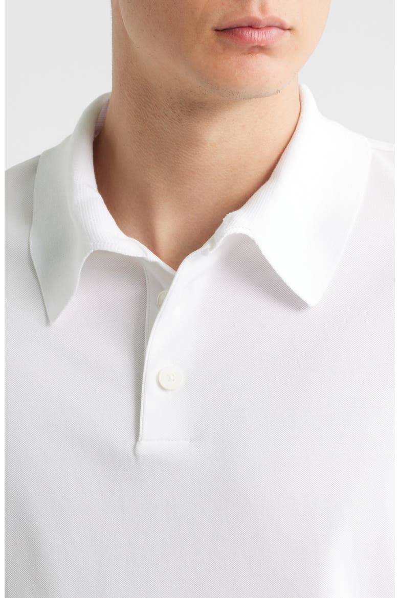 Cotton Pique Polo, Alternate, color, WHITE