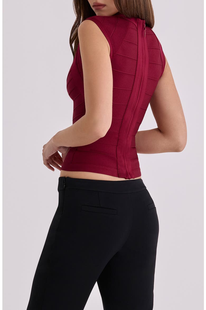 The Icon Bandage Top, Alternate, color, WINE