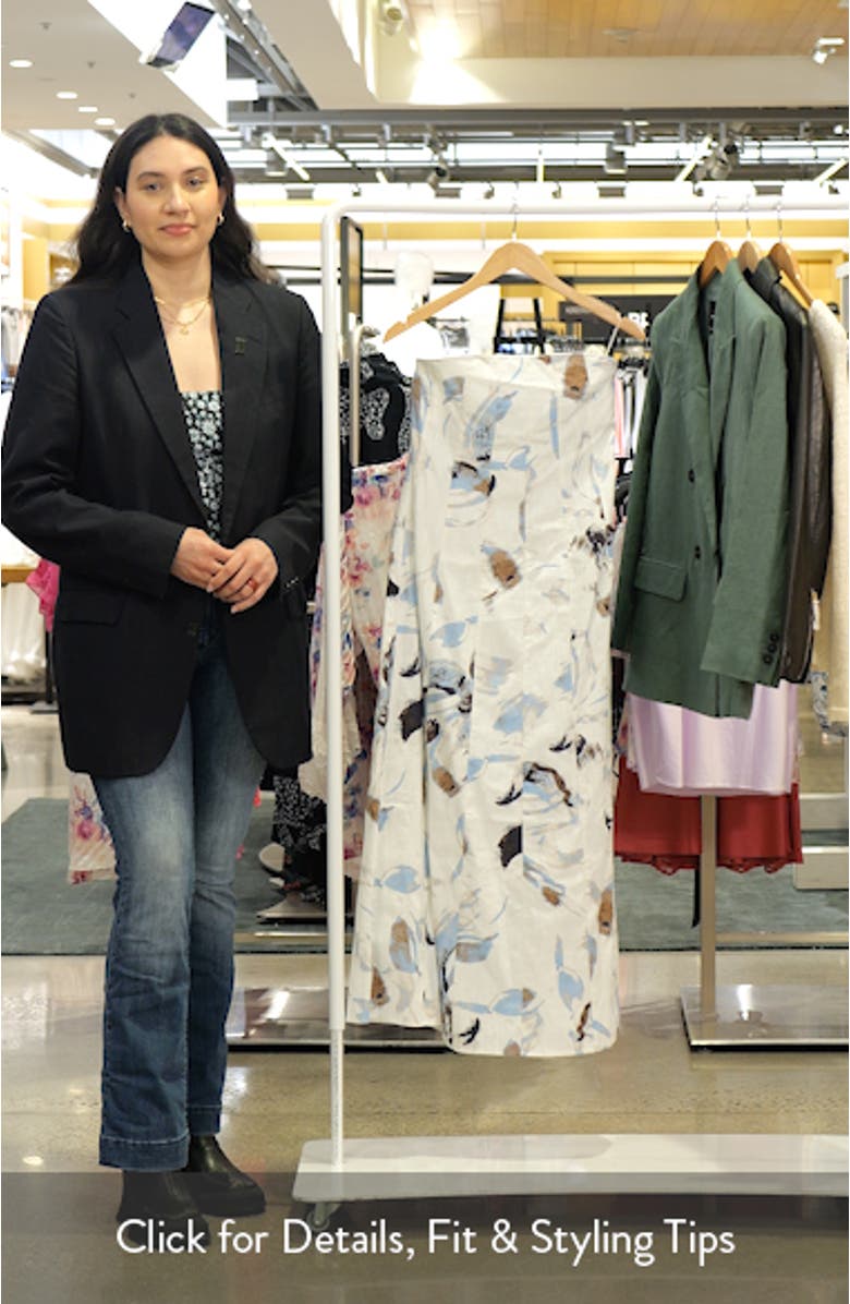 Rosalie Floral Cotton Strapless Maxi Dress, sales video thumbnail