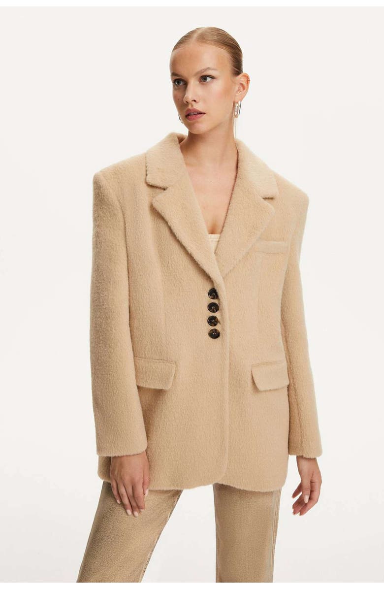 Nocturne Faux Fur Double-Breasted Jacket, Alternate, color, 