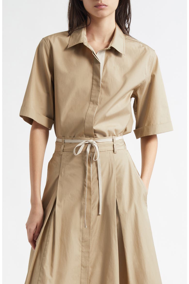 Canvas Tape Button-Up Shirt, Main, color, SANDBAR