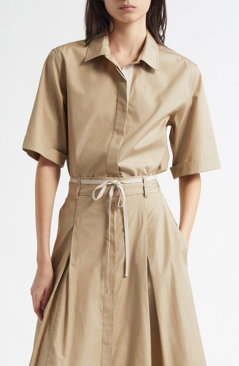 Vince Canvas Tape Button-Up Shirt, Main, color, Sandbar