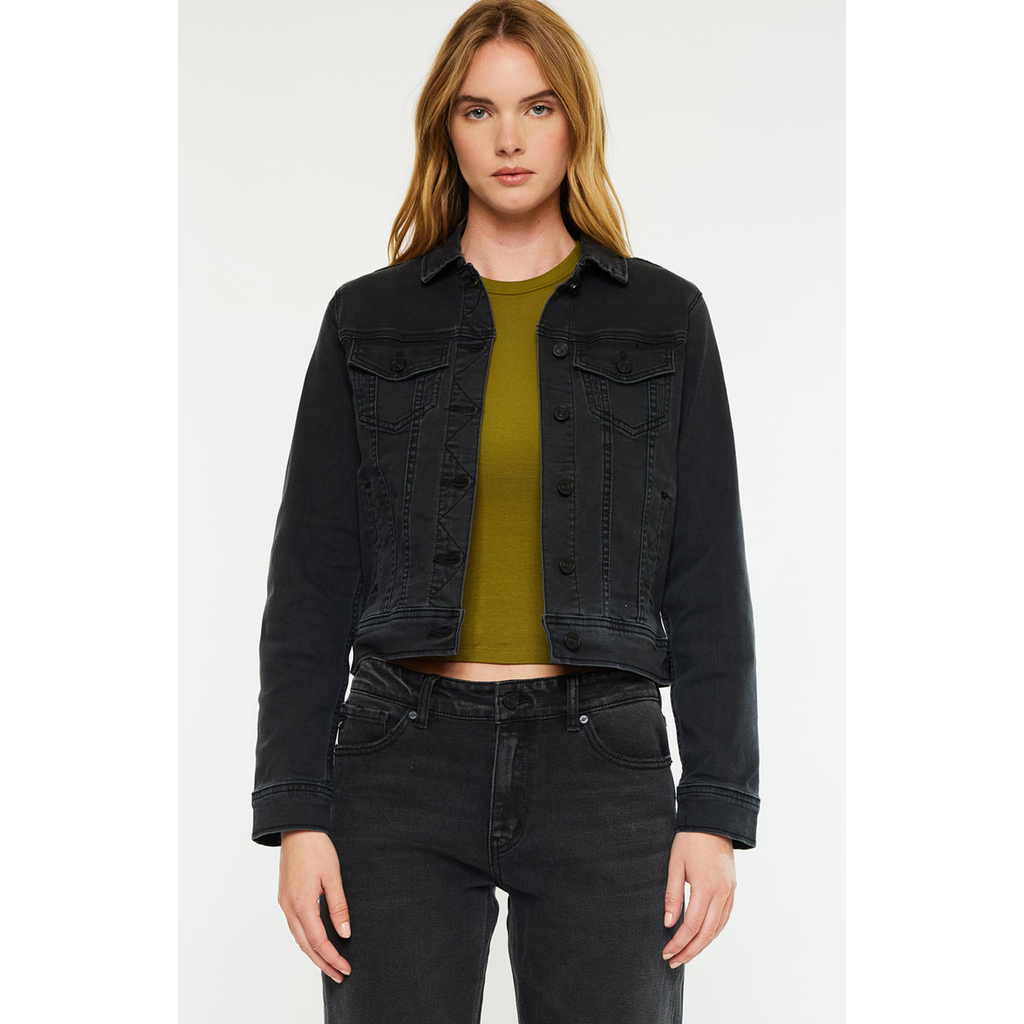 Kancan Drea Denim Jacket In Black