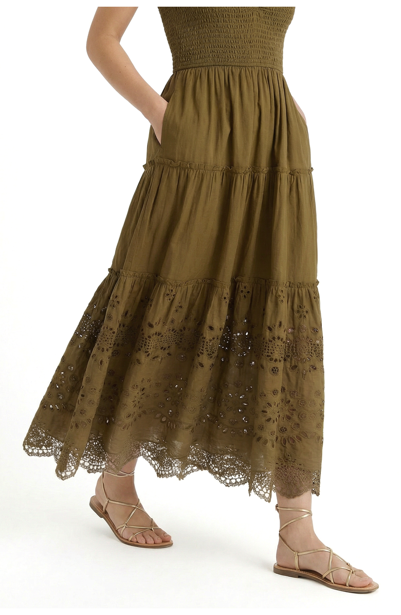 Change of Scenery Cecilia Smocked Tiered Maxi Dress, Alternate, color, Martini