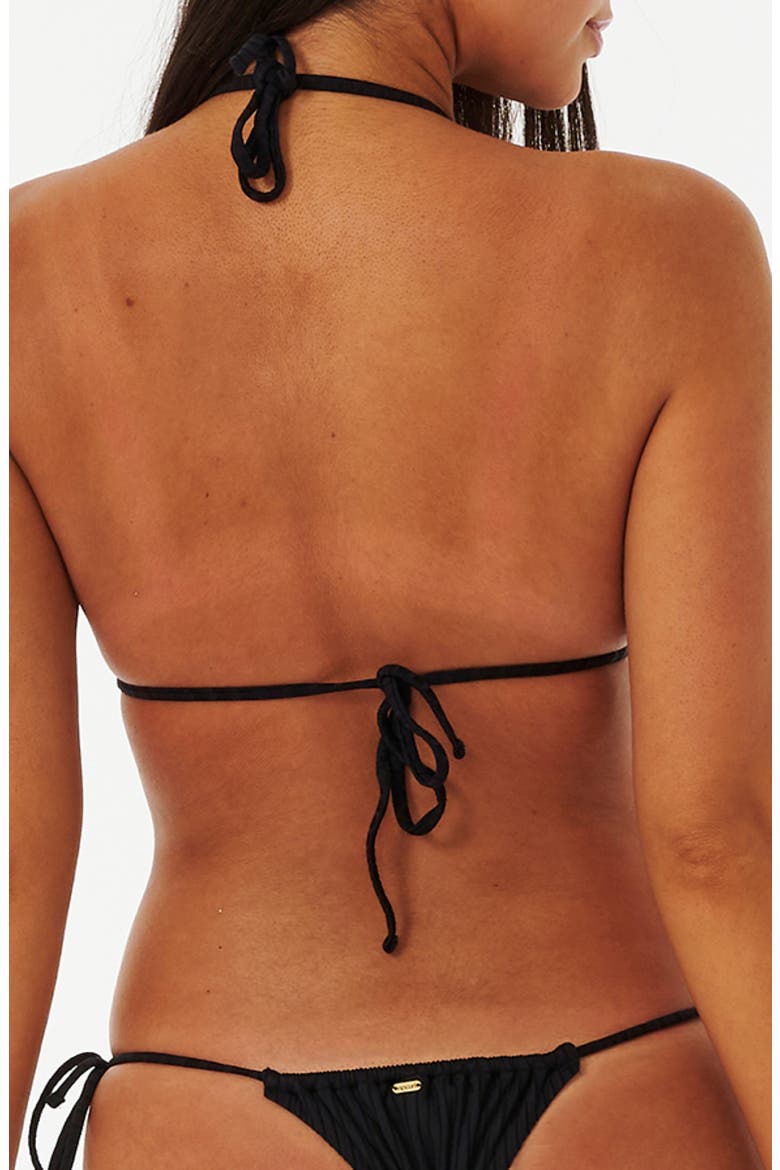 Premium Surf D- & DD-Cup Triangle Rib Bikini Top, Alternate, color, BLACK