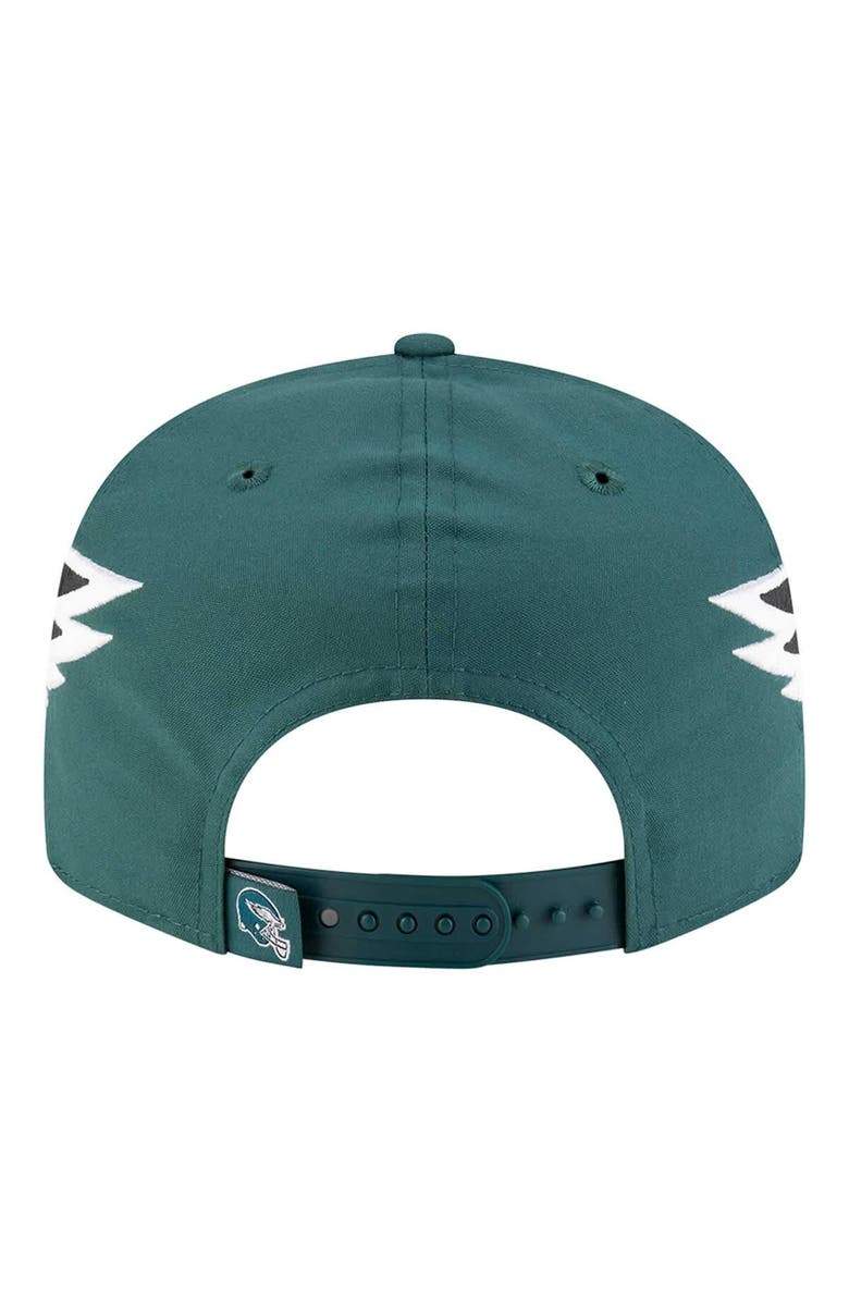 New Era Men's New Era Midnight Green Philadelphia Eagles Helmet 9FIFTY Snapback Hat, Alternate, color, Green