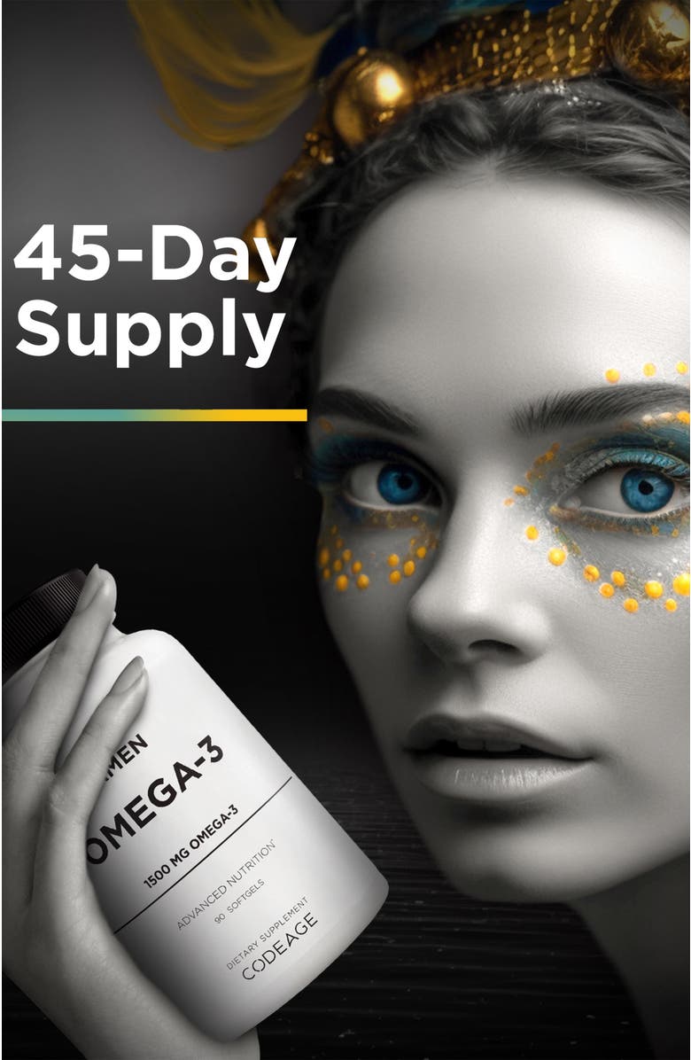 Codeage Omega-3 1500 mg EPA & DHA Supplement, Alternate, color, White