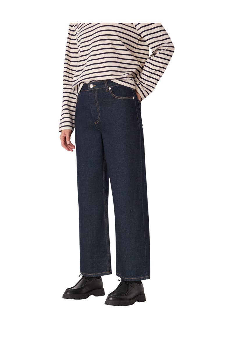 Straight Ankle Length Jeans, Main, color, Dark Denim