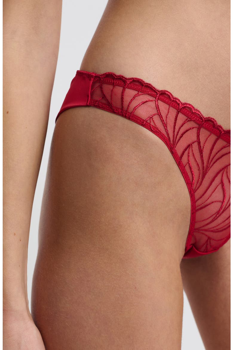 Envolee Tanga Panties, Alternate, color, RED