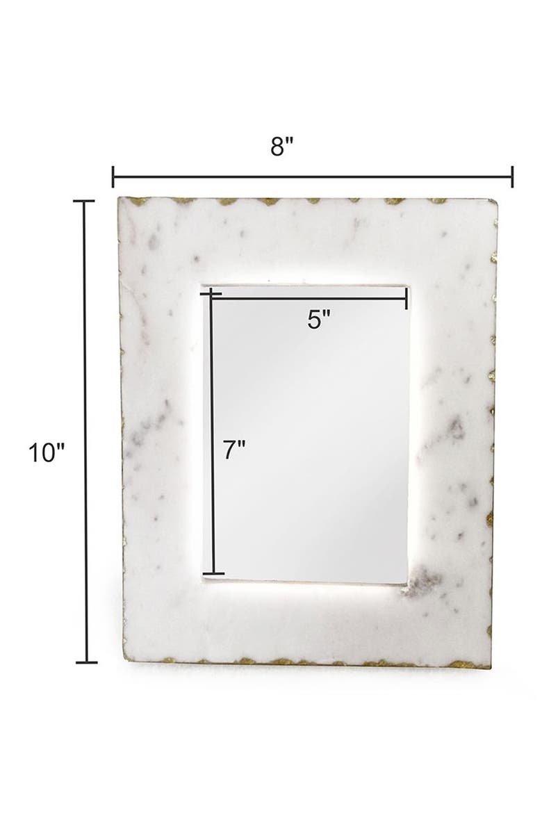 Claire Marble Picture Frame, Alternate, color, WHITE