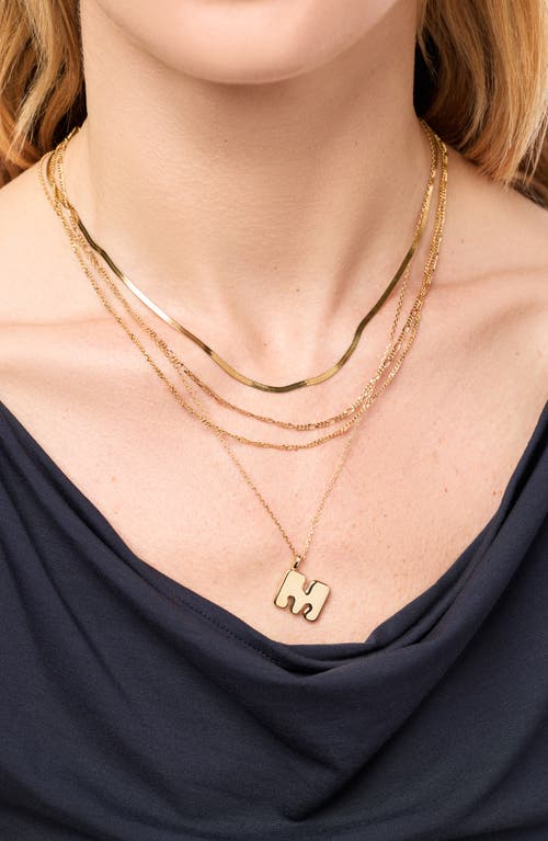 Ana Luisa Letter Necklace In Gold