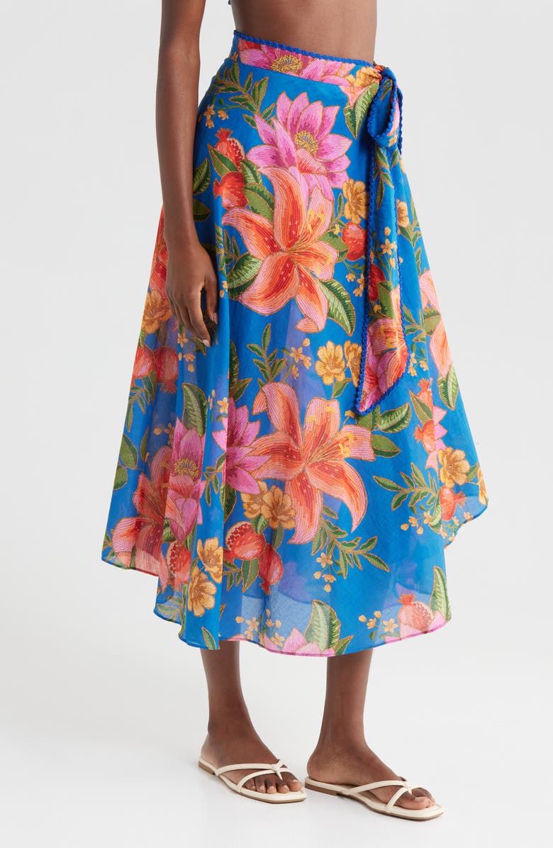 FARM Rio Summer Fruit Wrap Cover-Up Skirt, Alternate, color, 
