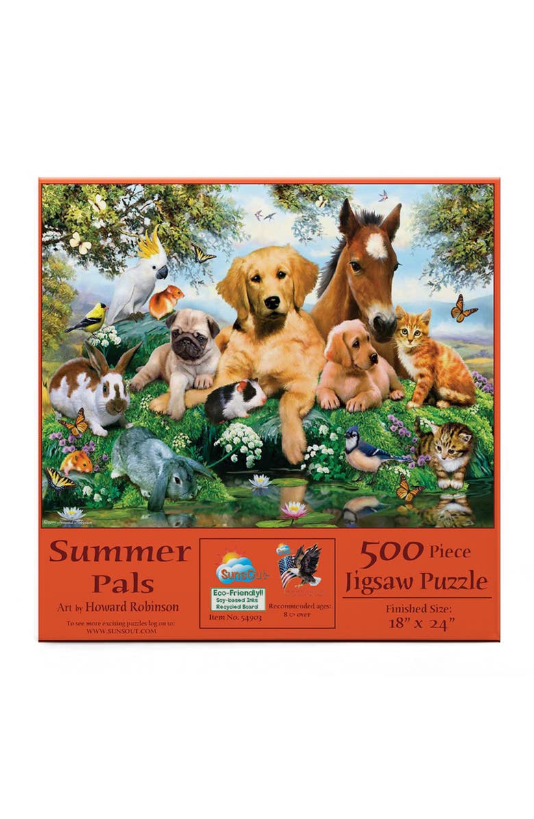 Sunsout Summer Pals 500 piece Jigsaw Puzzle for Adults, Alternate, color, Multicolor