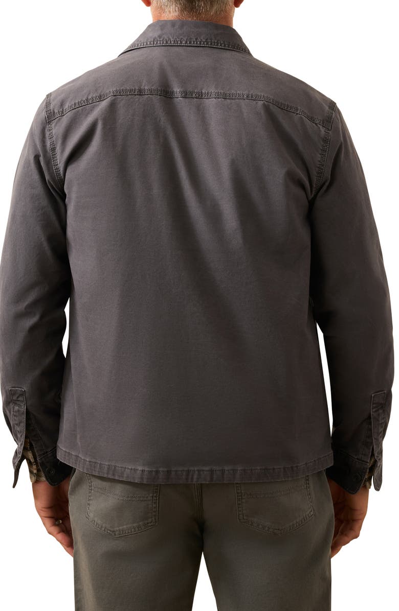Faherty Lakeside Stretch Organic Cotton CPO Jacket, Alternate, color, Washed Charcoal
