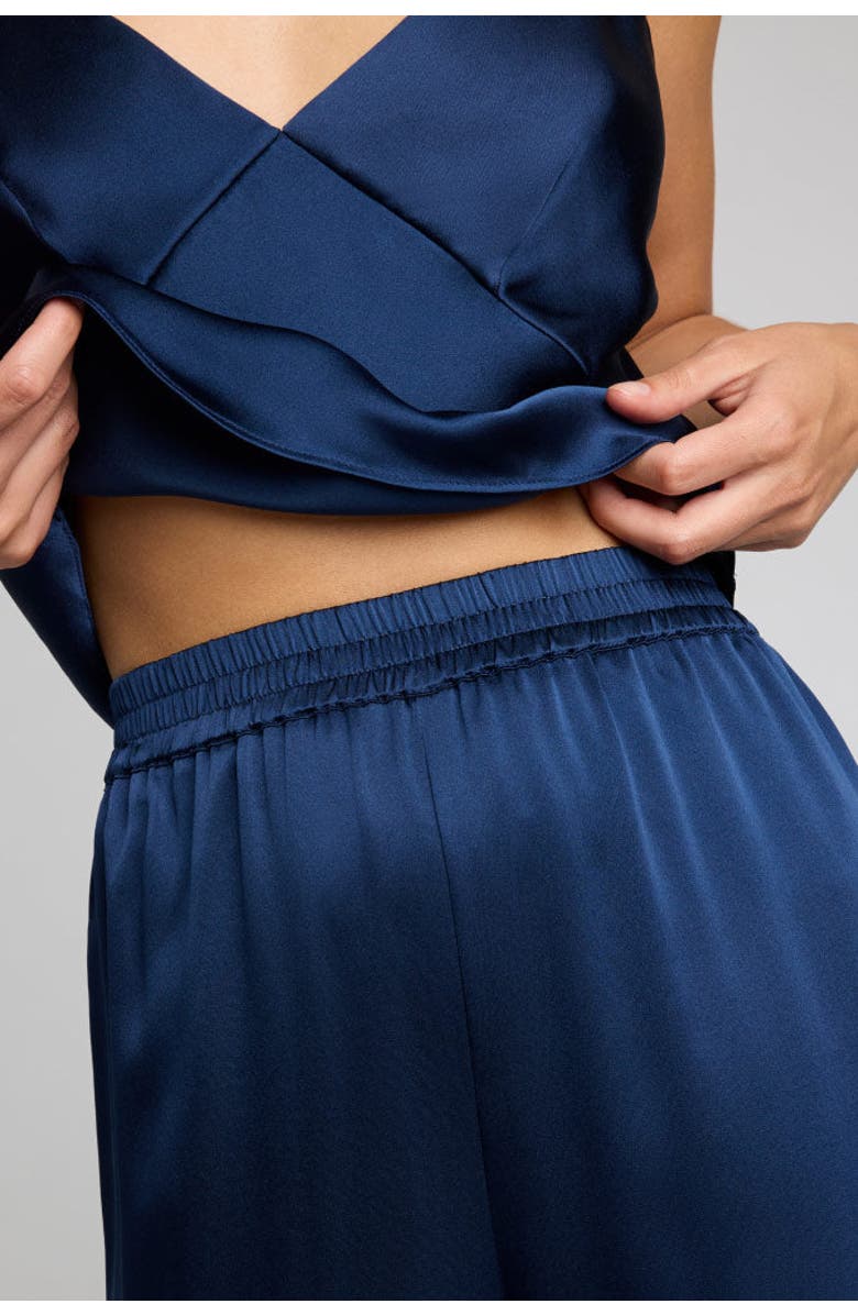 Negative Underwear Eclipse Washable Silk Track Pant, Alternate, color, Navy