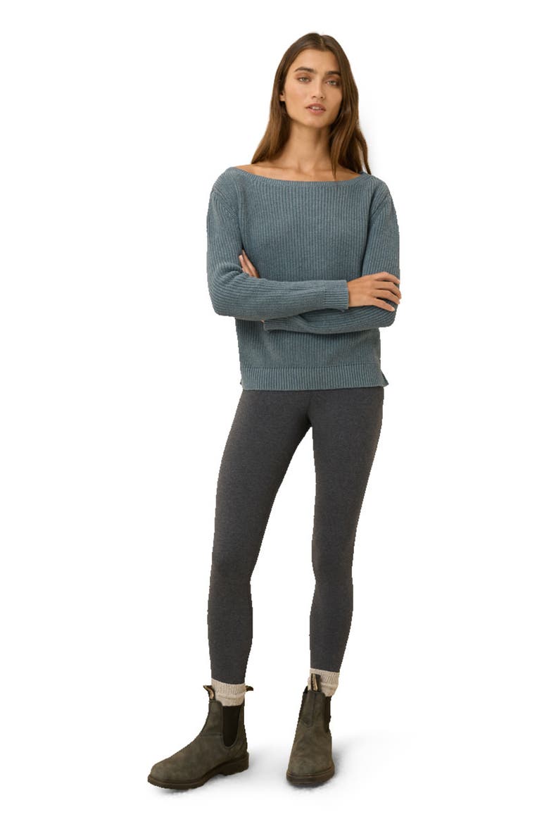 Luxe Knit Boatneck Sweater, Main, color, River Rock Heather
