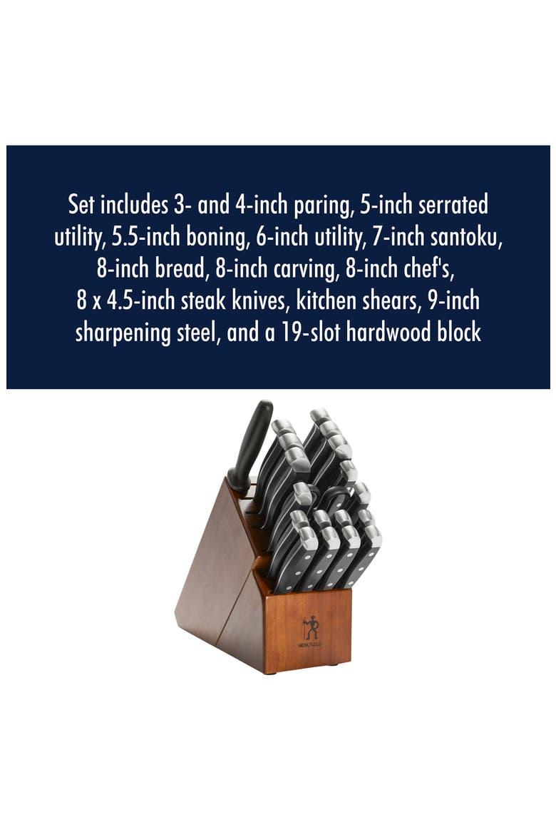 Statement 20-Piece Self-Sharpening Knife Block Set, Alternate, color, BLACK