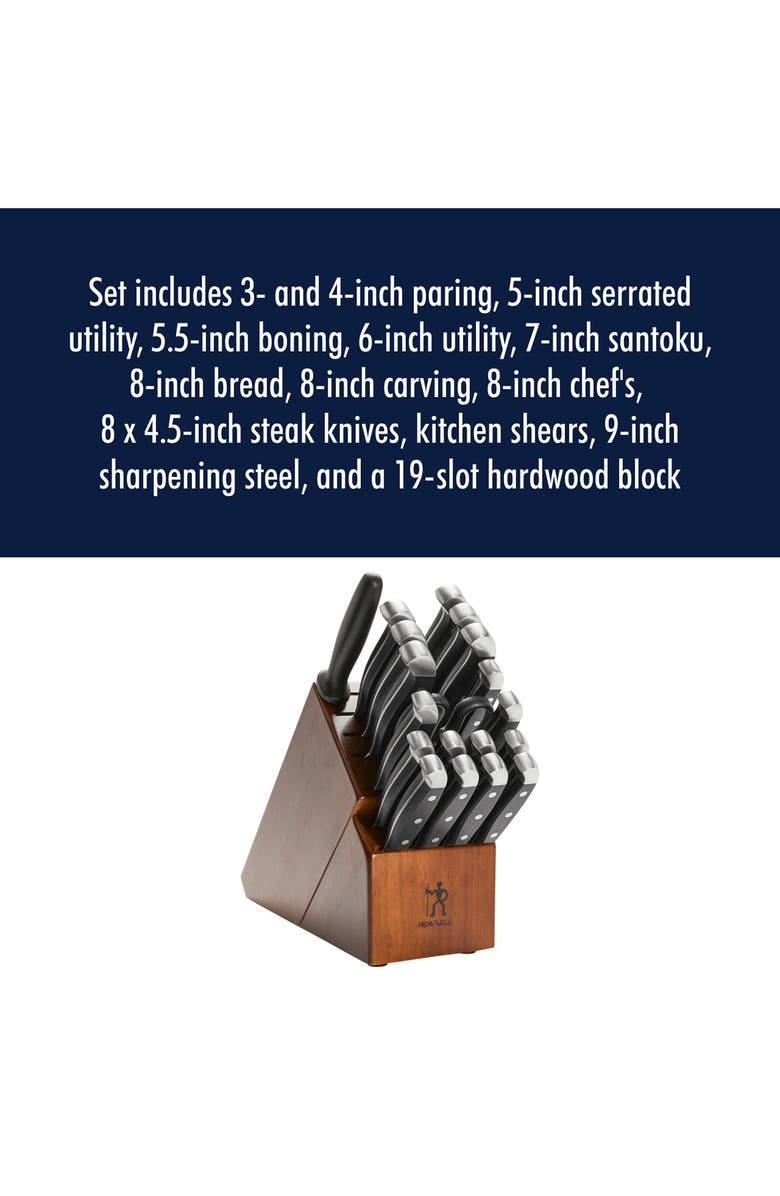 HENCKELS CUTLERY Statement 20-Piece Self-Sharpening Knife Block Set, Alternate, color, Black