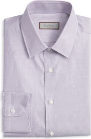 Canali Regular Fit Micro Check Dress Shirt