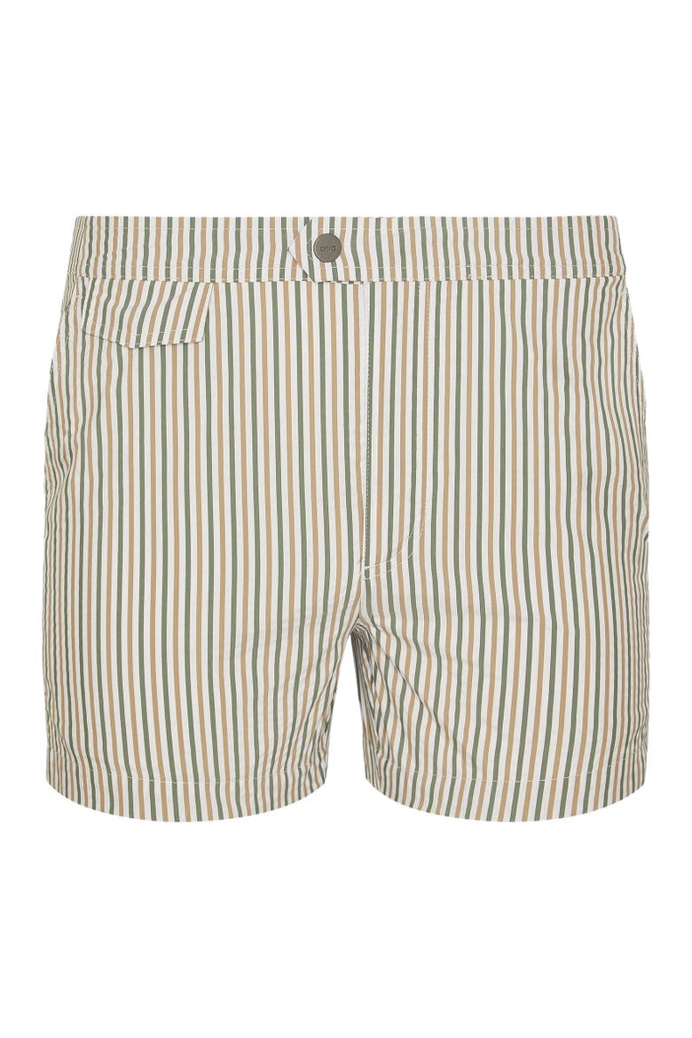 Calder Side Elastic 4"  Swim Trunk, Alternate, color, WHITE MULTI