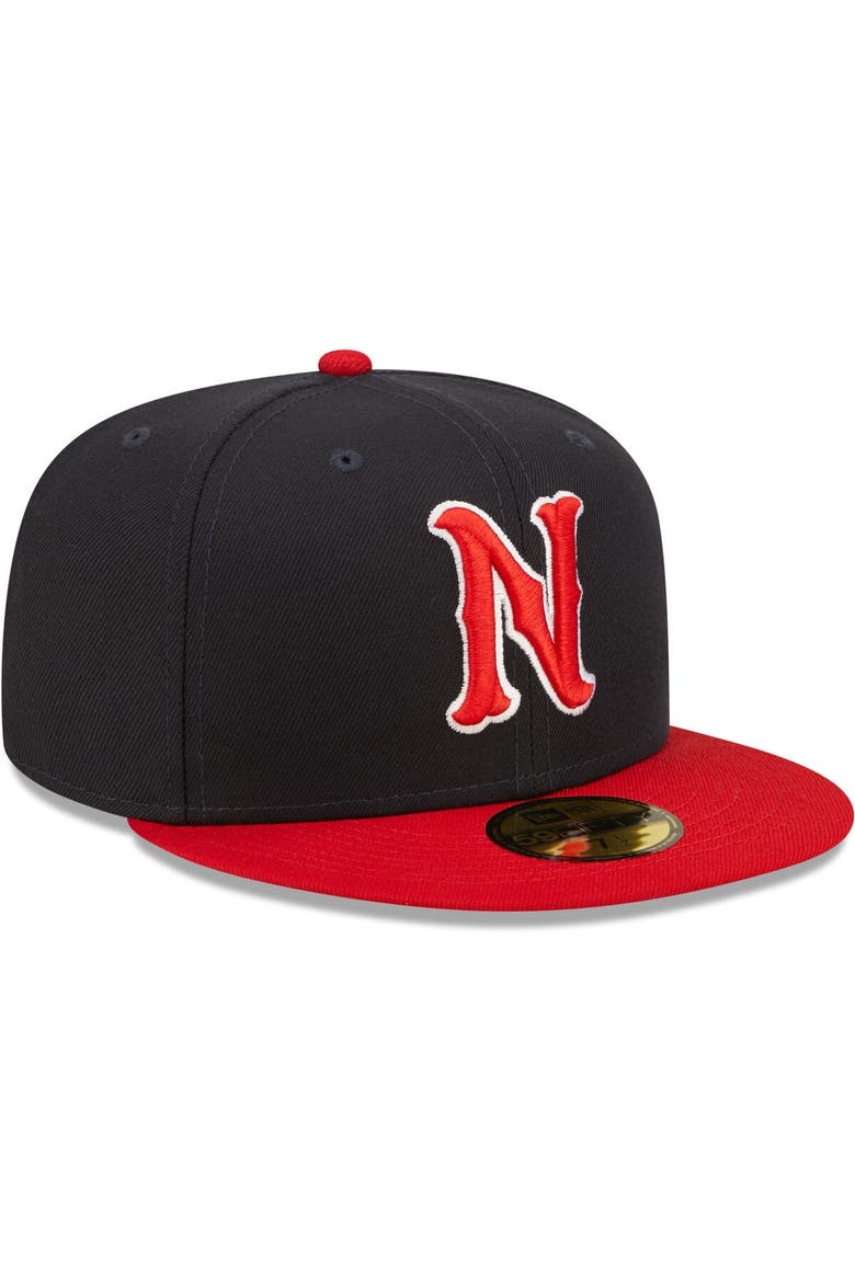 Men's New Era Navy Nashville Sounds Authentic Collection Road 59FIFTY Fitted Hat, Alternate, color, Navy
