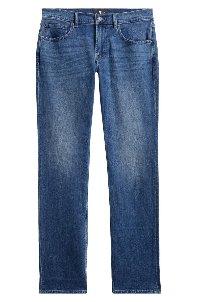 7 For All Mankind The Straight Stretch Cotton Jeans, Alternate, color,