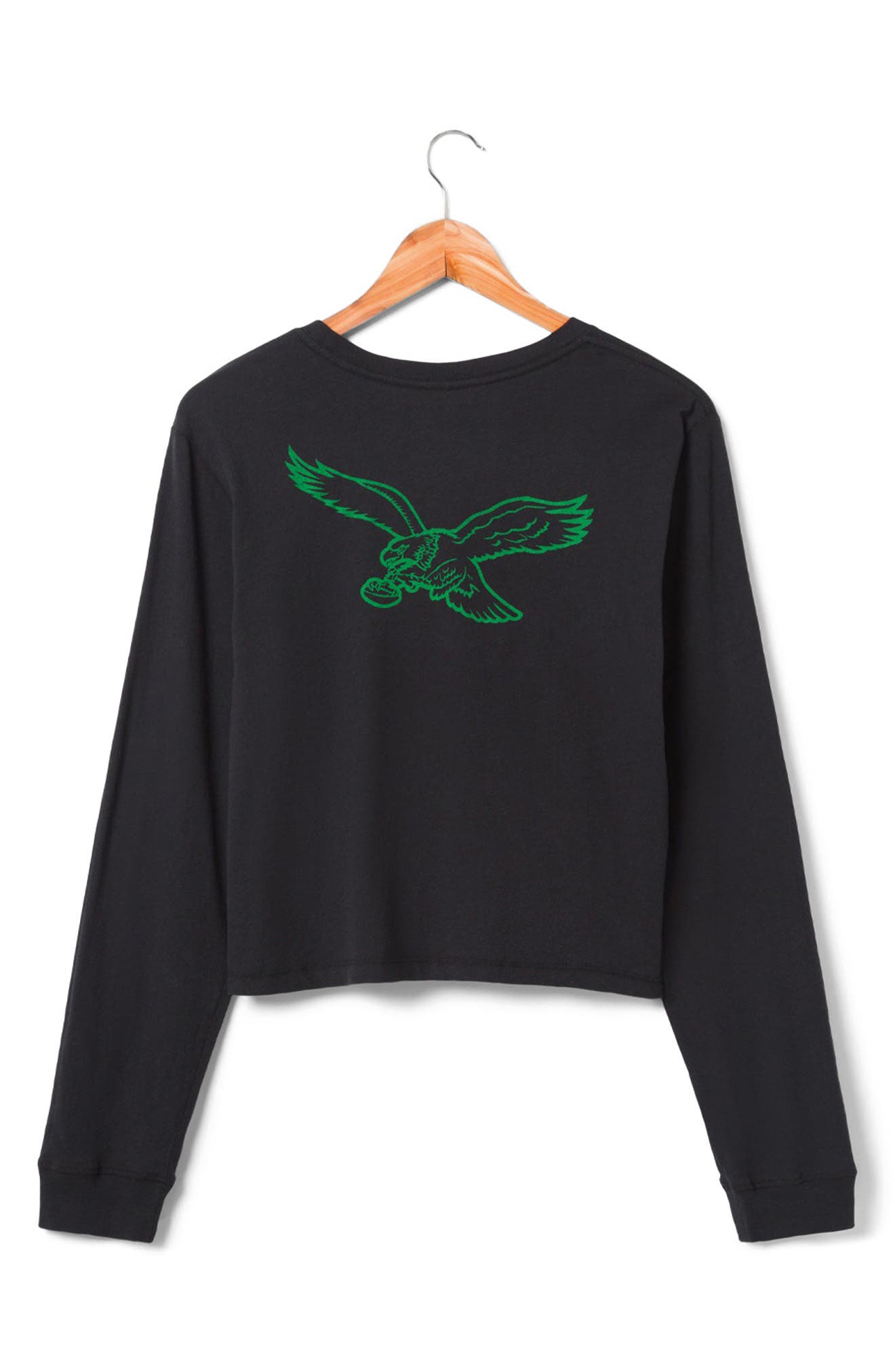 Junk Food Philadelphia Eagles Long Sleeve Graphic Crop T-Shirt (Women ...