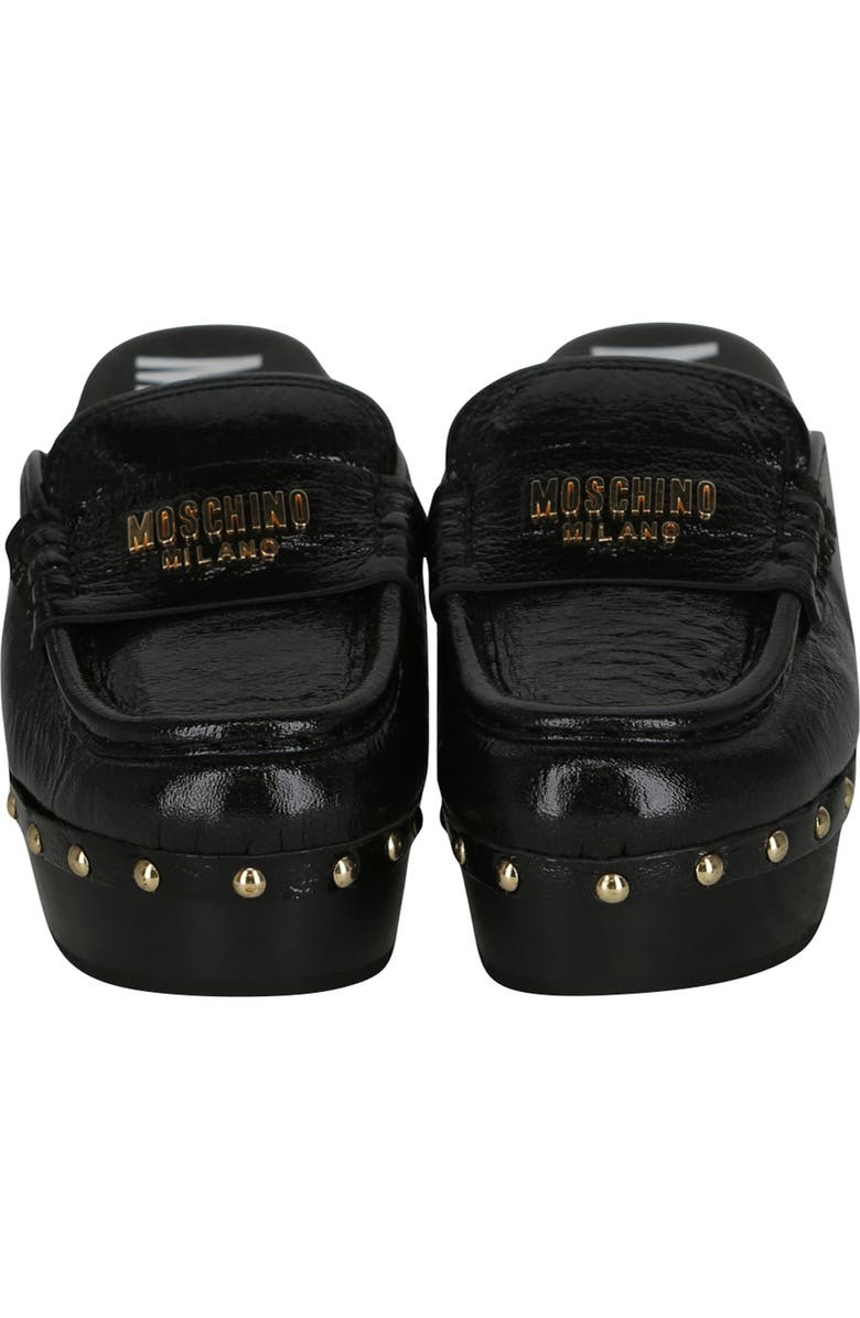Moschino Patent Leather Platform Clog, Alternate, color,