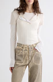 Acne Studios Ersilia Layered Rib Top