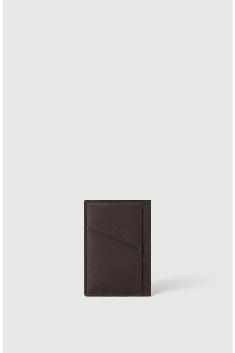 Smooth calfskin card holder, Alternate, color, Brown