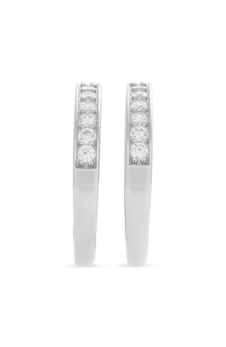 Nordstrom Set of 2 Cubic Zirconia Rings, Alternate, color, Platinum Plated