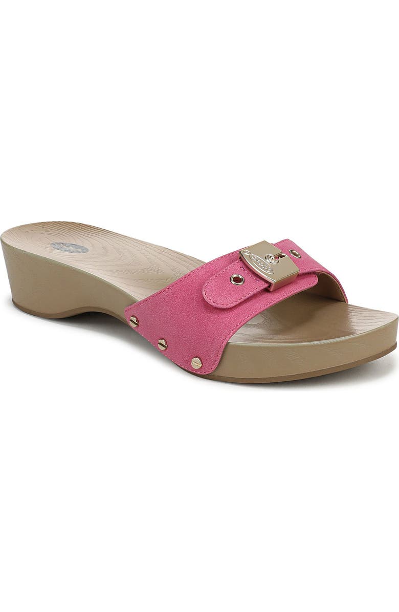 Dr. Scholl's Classic Snake Embossed Sandal, Main, color, Pink